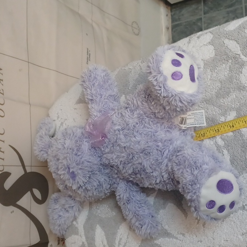 HUG FUN Adorable Purple Plush Bunny - Picture 4 of 7